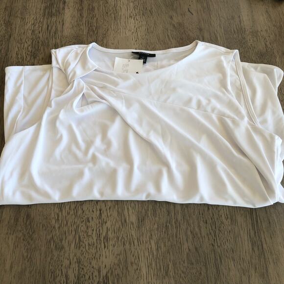 Alfani Twist Front White Minimalist Tank Blouse - L - Picture 4 of 4